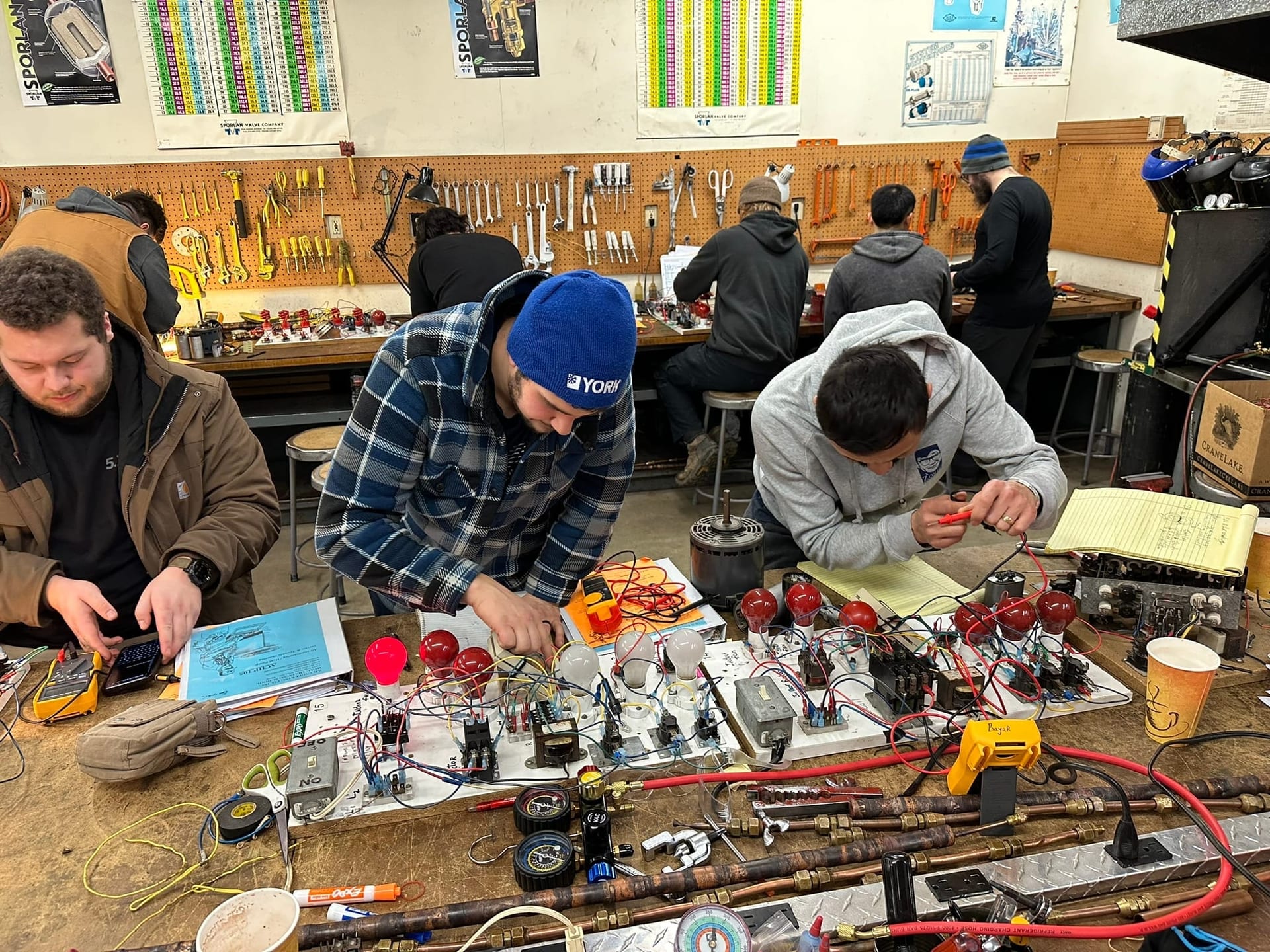 Focused troubleshooting at a training bench