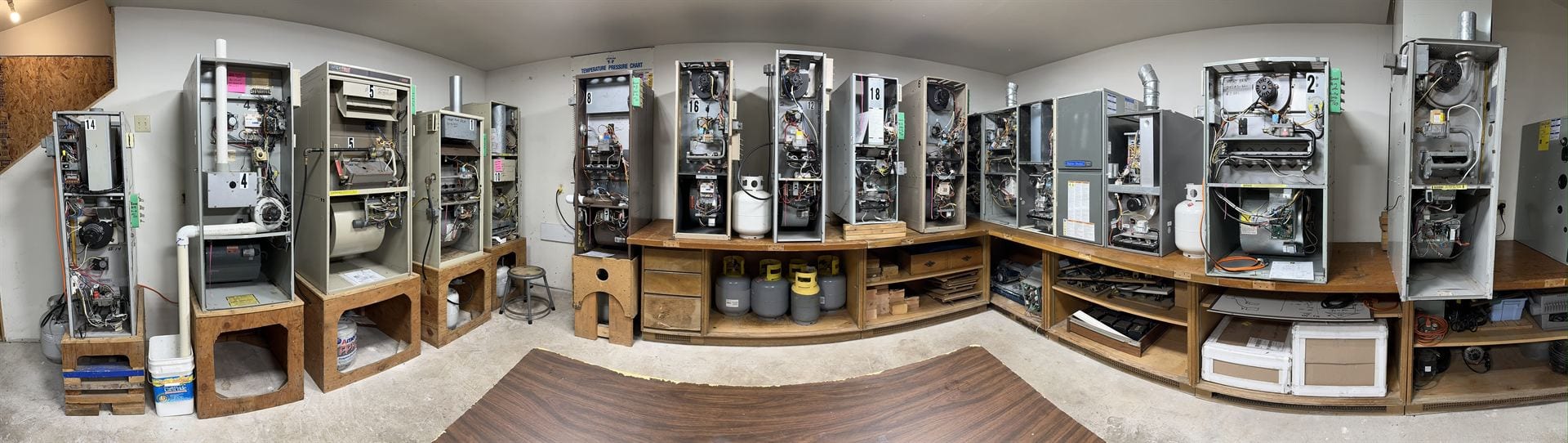 HVAC School training floor panorama
